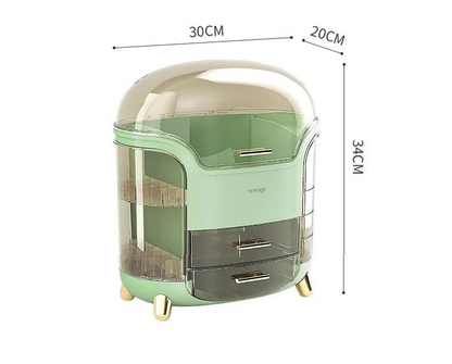 Large Makeup Organizer Storage Case with Dustproof Drawers