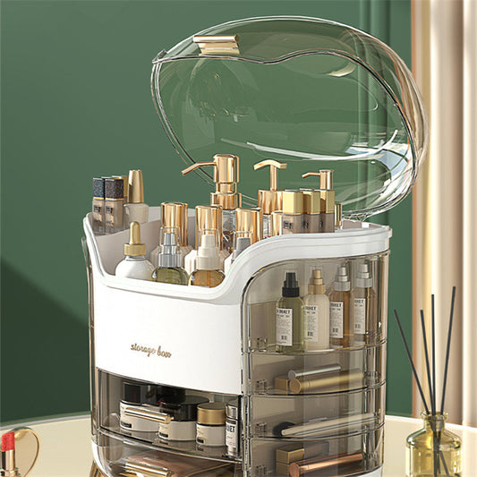 Large Makeup Organizer Storage Case with Dustproof Drawers