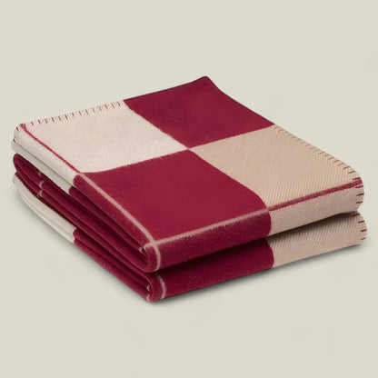 Luxury Cashmere Throw Blanket Winter Knit Plaid