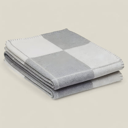 Luxury Cashmere Throw Blanket Winter Knit Plaid