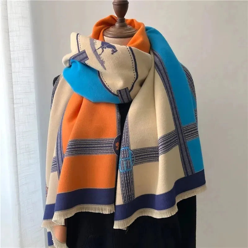 Luxury Cashmere Winter Scarf Soft Warm Shawl Wrap