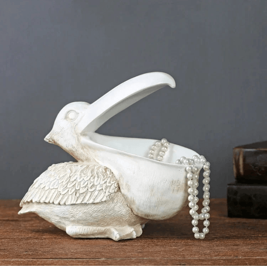 Luxury Pelican Key Holder Decorative Storage Ornament Gold