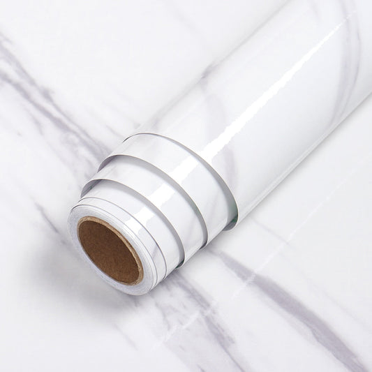Marble Effect Self Adhesive Vinyl Wrap Waterproof Furniture Film