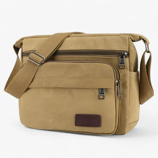 Mens Canvas Shoulder Bag Multifunction Crossbody Travel Messenger