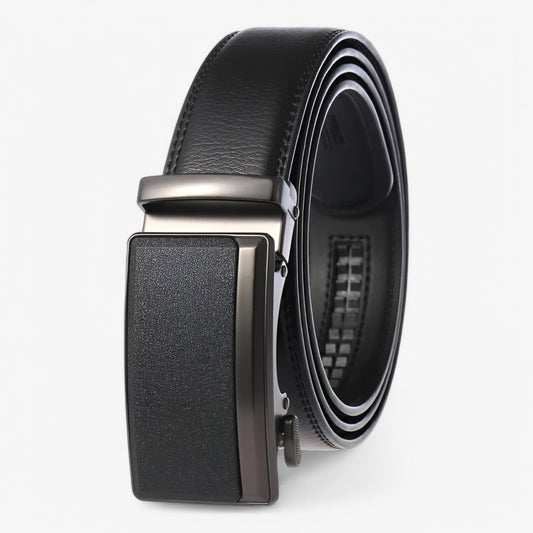 Men's Genuine Cowhide Leather Belt with Metal Buckle