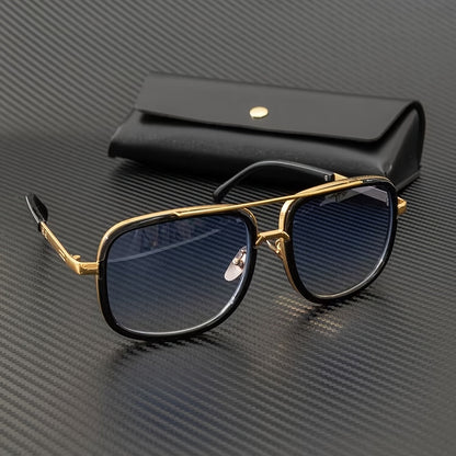 Mens Gradient Sunglasses Copper Frame Casual Luxury Eyewear
