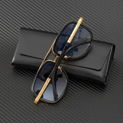 Mens Gradient Sunglasses Copper Frame Casual Luxury Eyewear