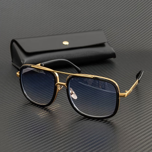 Mens Gradient Sunglasses Copper Frame Casual Luxury Eyewear
