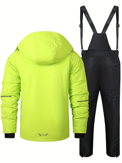 Mens Insulated Ski Suit Waterproof Snowboarding Winter Snowsuit Set