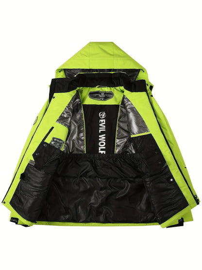 Mens Insulated Ski Suit Waterproof Snowboarding Winter Snowsuit Set