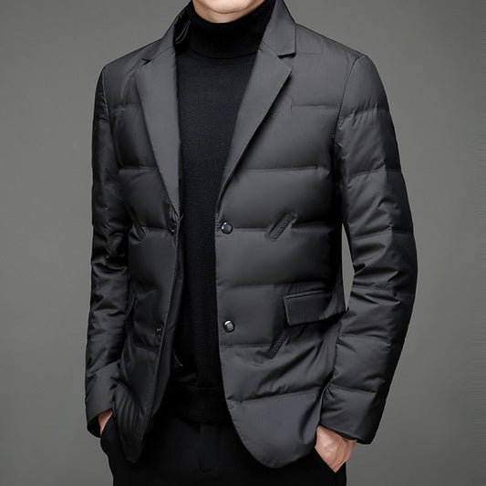 Mens Lined Blazer Coat Classic Formal Business Jacket