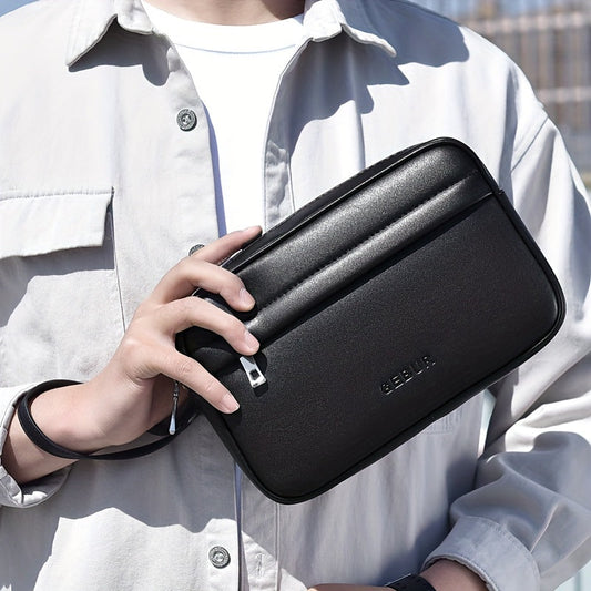Men's Minimalist PU Handbag Lightweight Organizer