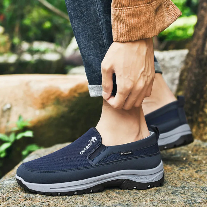 Mens Orthopedic Sneakers Breathable Mesh Slip On Walking Shoes