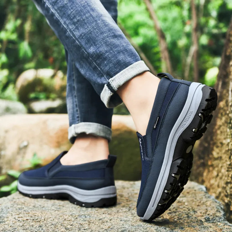Mens Orthopedic Sneakers Breathable Mesh Slip On Walking Shoes
