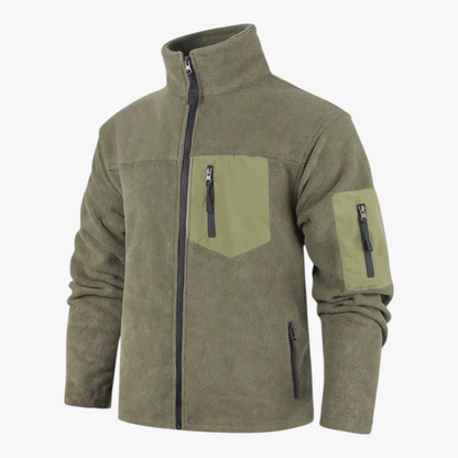 Mens Polar Fleece Winter Jacket Slim Fit Outdoor Thermal Coat