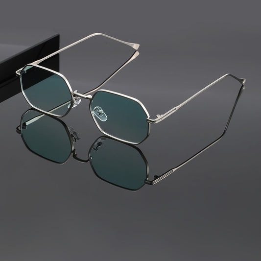 Mens Retro Polygon Sunglasses Vintage Geometric Fashion Eyewear