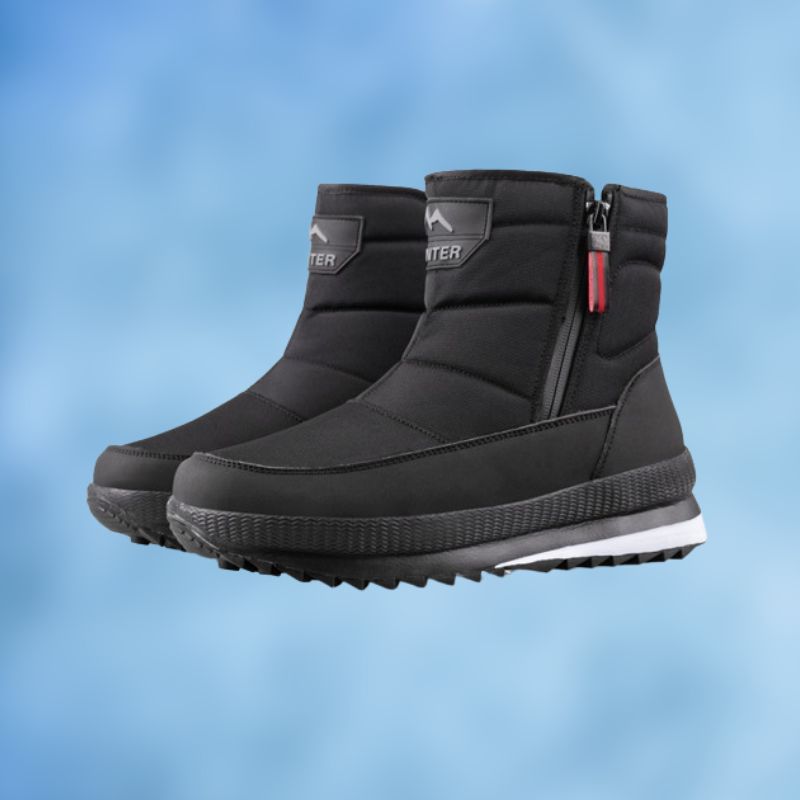 Mens Snow Boots Insulated Winter Leather Footwear