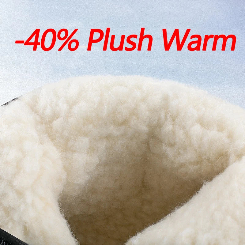 Mens Snow Boots Insulated Winter Leather Footwear