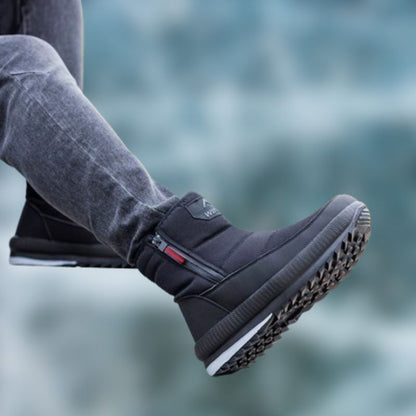 Mens Snow Boots Insulated Winter Leather Footwear