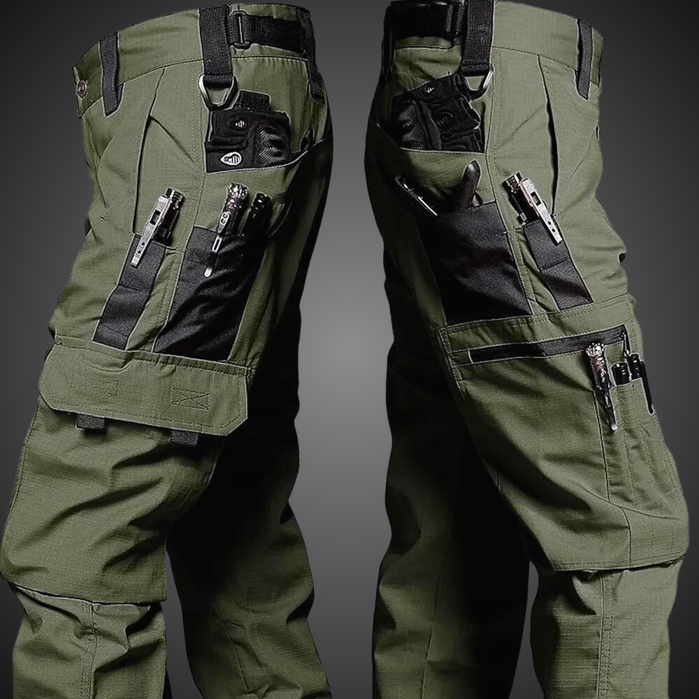 Mens Tactical Cargo Pants Waterproof Outdoor Work Trousers