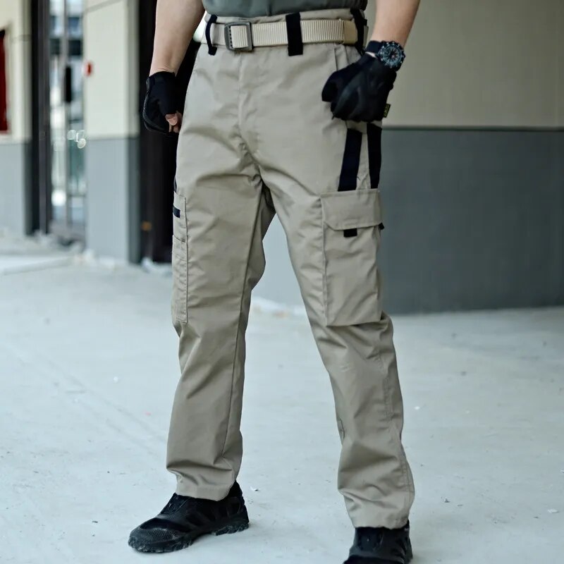 Mens Tactical Cargo Pants Waterproof Outdoor Work Trousers