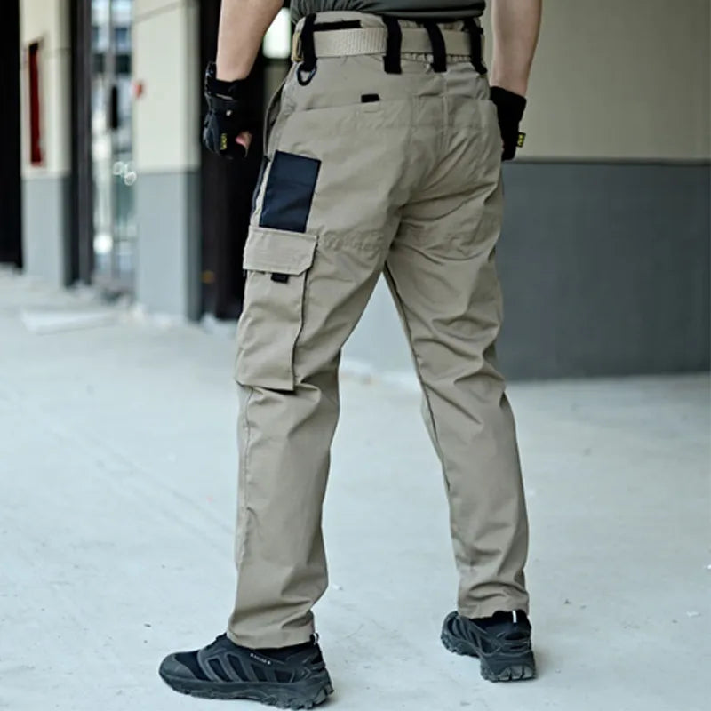 Mens Tactical Cargo Pants Waterproof Outdoor Work Trousers