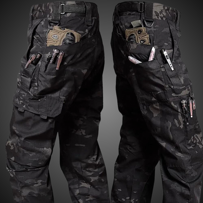 Mens Tactical Cargo Pants Waterproof Outdoor Work Trousers