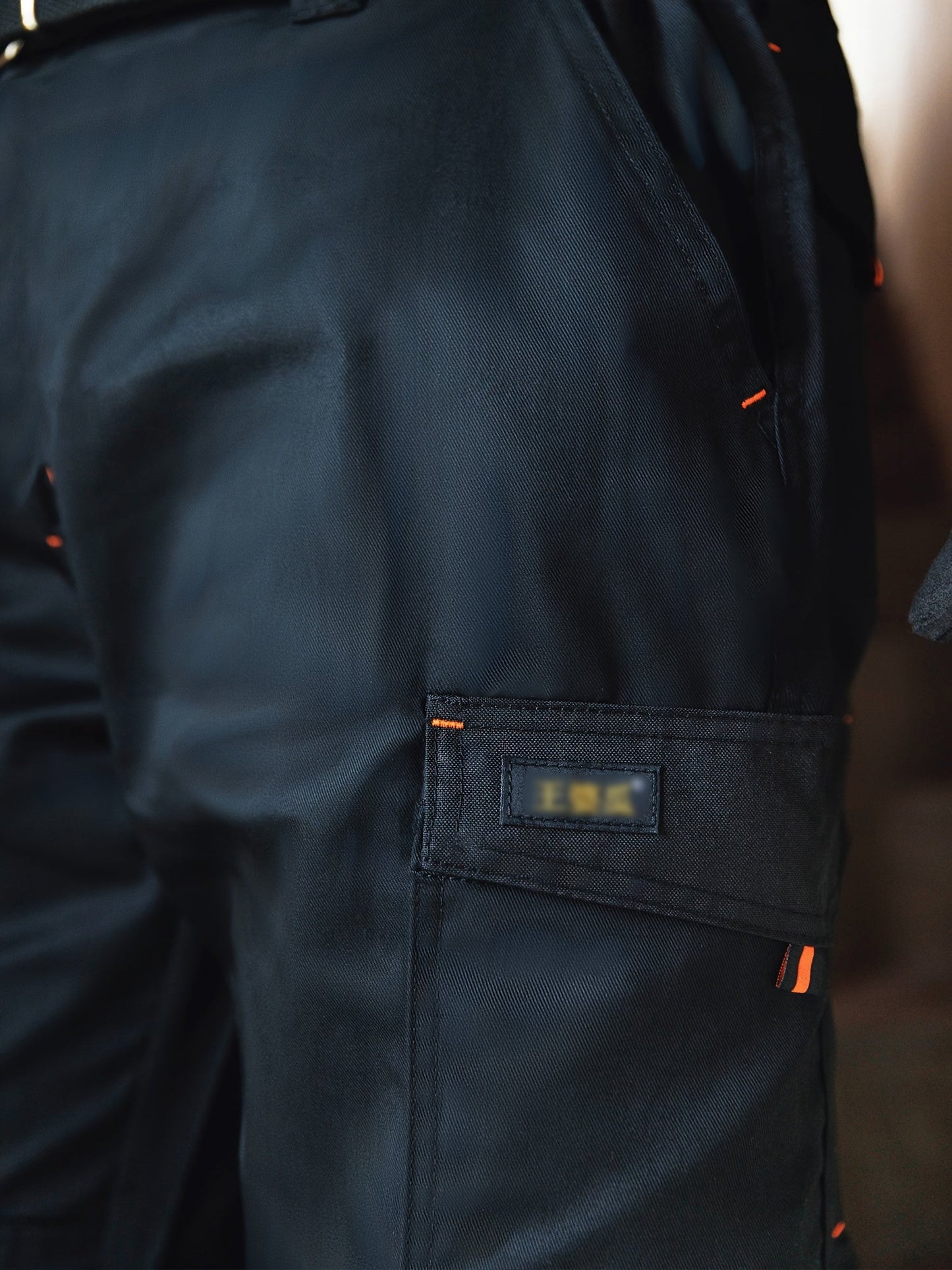 Mens Work Trousers Multi Pocket Cargo Pants Reinforced Knee Workwear