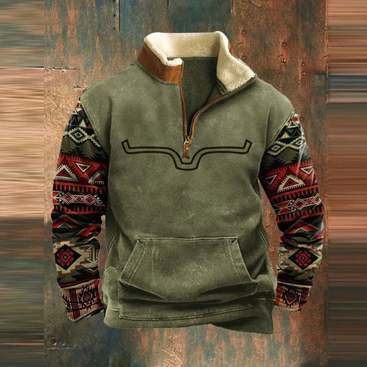 Mens Zip Sweater Regular Fit Casual Long Sleeve Pullover