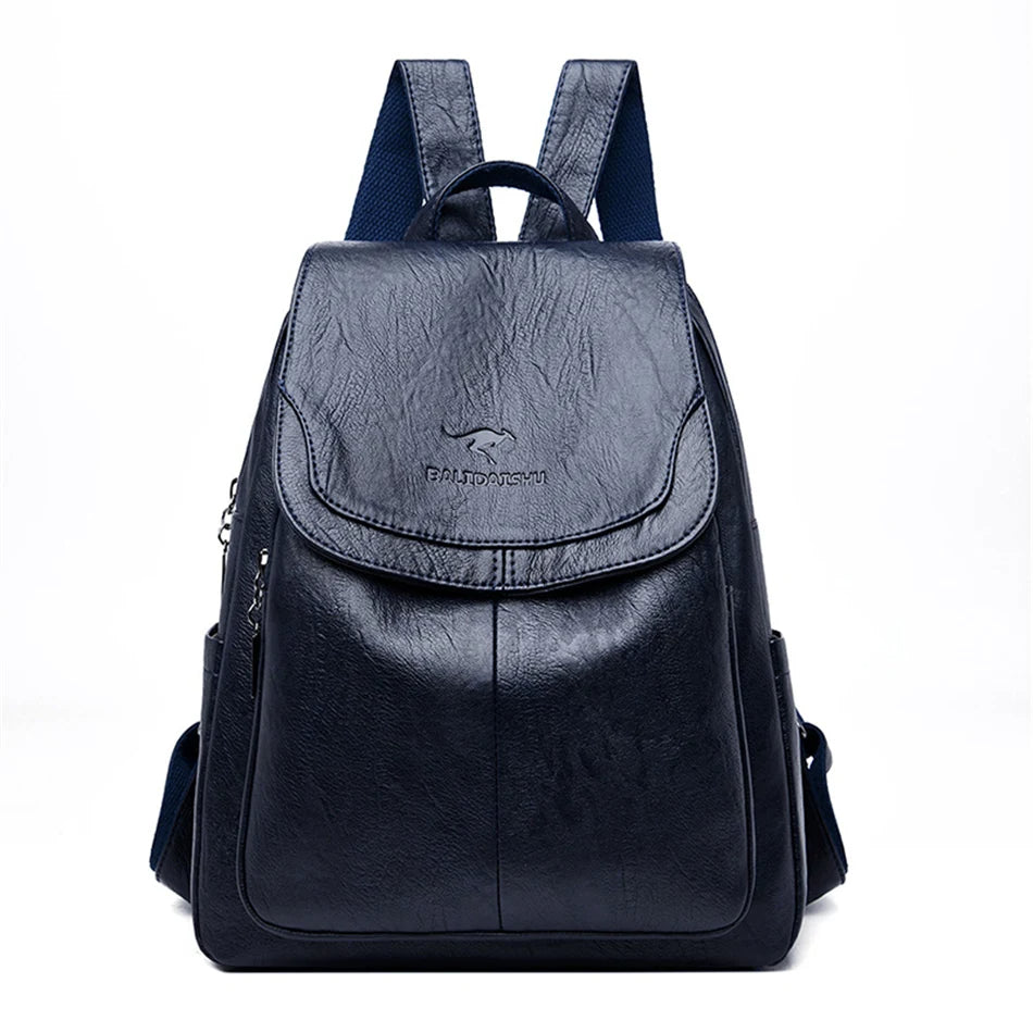 Mini Leather Backpack Womens Anti Theft Travel Bag