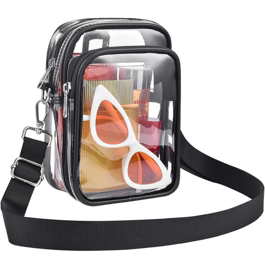 Mini Transparent Handbag with Removable Strap – Compact Clear Purse for Everyday and Events