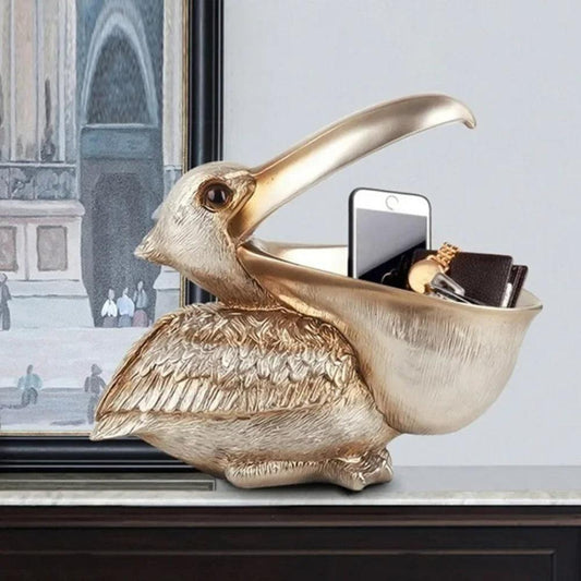 Modern Pelican Storage Tray Decorative Resin Organizer