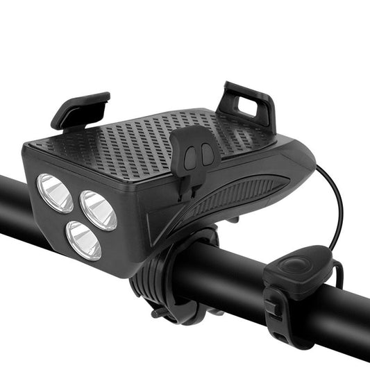 Multifunction Bike Light Phone Holder Power Bank Horn