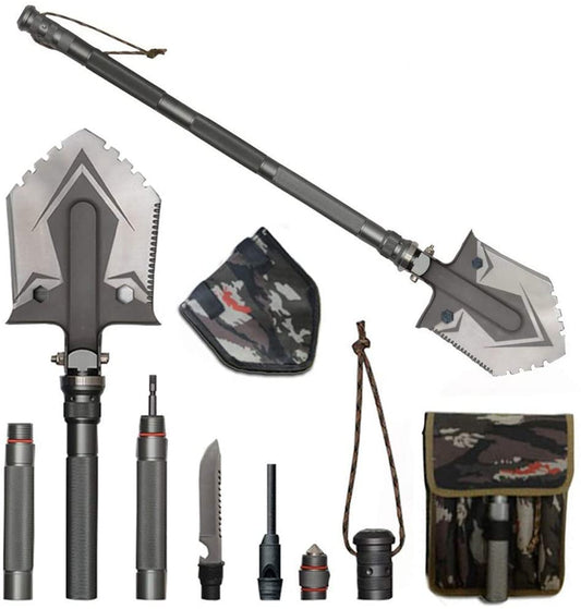 Multifunction folding Shovel Camping Survival tool Adjustable Outdoor Gear Kit