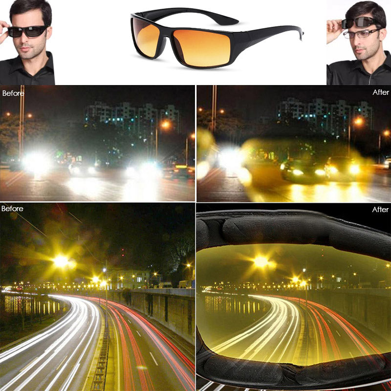 Night Driving Glasses Anti Glare Uv400 Lens Safety Eyewear