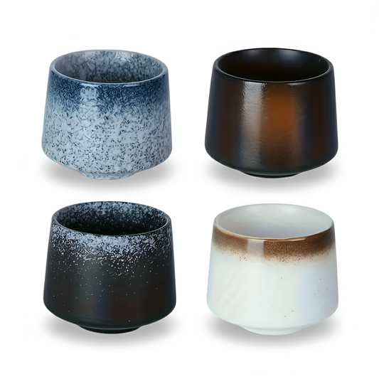 Nordic Ceramic Coffee Cup Set Retro Espresso Tea Mugs