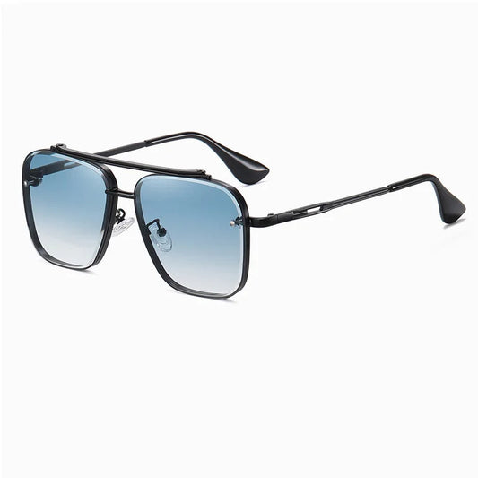 Oversized Gradient Aviator Sunglasses Luxury Metal Frame Stylish Fashion Shades Mens Eyewear