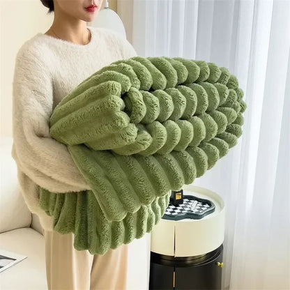 Plush Blanket Warm Thick Soft Luxury Fleece Throw Bed Sofa