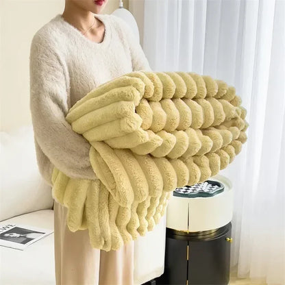 Plush Blanket Warm Thick Soft Luxury Fleece Throw Bed Sofa