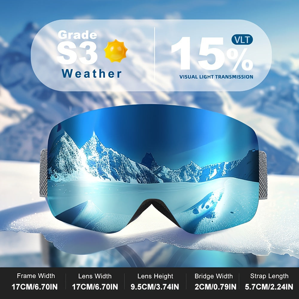 Polarized Ski Goggles Anti Fog Snowboard Glasses Winter Snow Eyewear