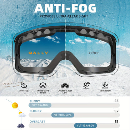 Polarized Ski Goggles Anti Fog Snowboard Glasses Winter Snow Eyewear