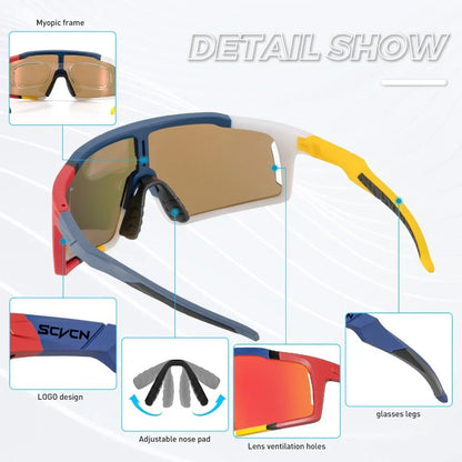 Polarized Sports Sunglasses UV Protection Lightweight Grip Frame