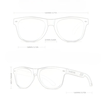 Polarized Wooden Temple Sunglasses UV400 Retro Unisex Eyewear