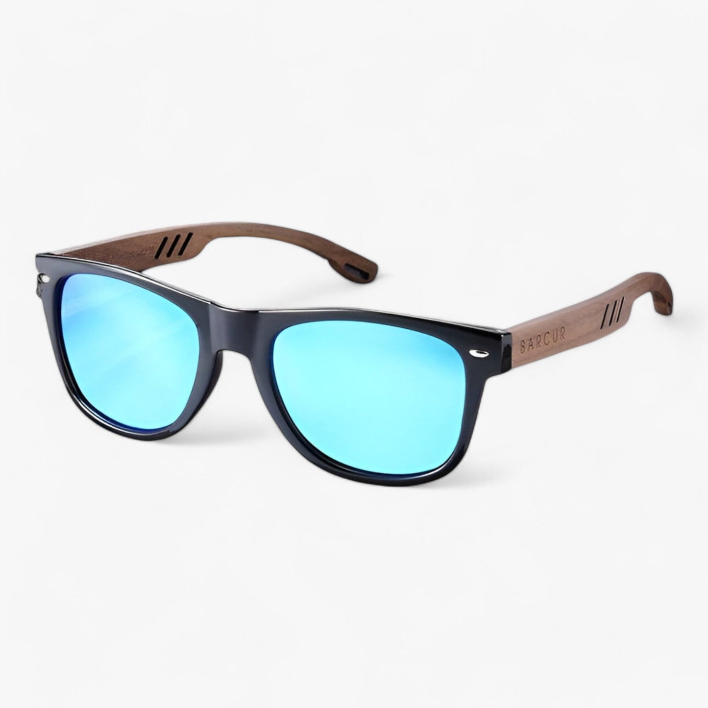 Polarized Wooden Temple Sunglasses UV400 Retro Unisex Eyewear
