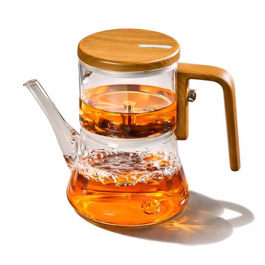 Premium Glass Teapot Magnetic Infuser Borosilicate Tea Brewer 760ml