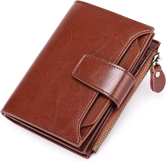 RFID Blocking Wallet Compact Card Holder Coin Purse