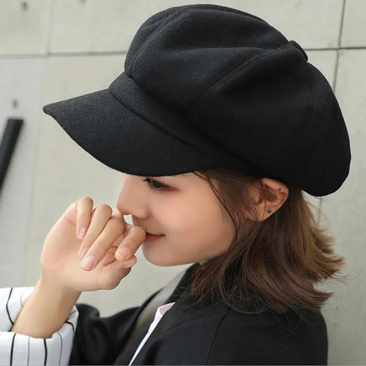 Retro Cotton Balloon Beanie Warm Winter Hat for Women and Men