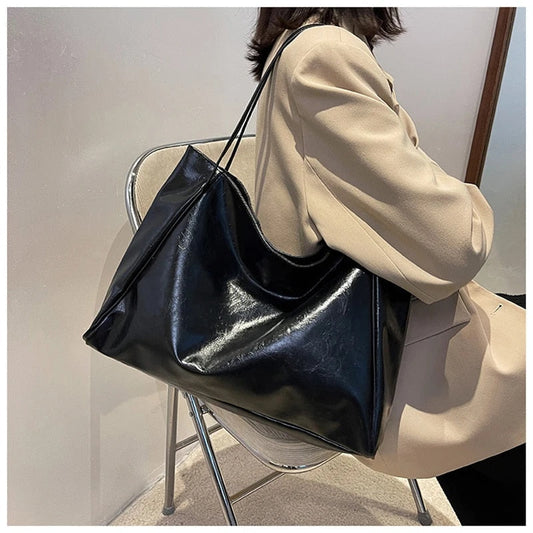 Retro PU Leather Shoulder Bag Womens Vintage Handbag