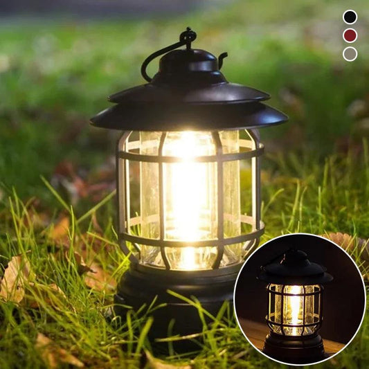 Retro Rechargeable Camping Lantern Portable LED Ambient Light