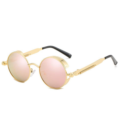 Retro Round Steampunk Sunglasses Polarized UV400 Vintage Unisex Eyewear